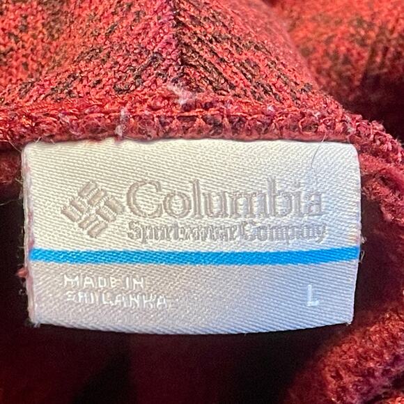 Columbia Pullover Sweater Top Cowl Neck Women's Large Dark Red A-62 - Picture 15 of 15